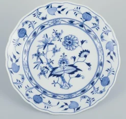 Pamono Blue Onion Patterned Porcelain Dinner Plates from Meissen, Germany, 1890s, Set of 5> Dinner Plates & Bowls