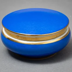 Hot Pamono Blue Porcelain Lidded Box, 1890s