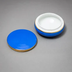 Hot Pamono Blue Porcelain Lidded Box, 1890s