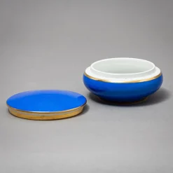Hot Pamono Blue Porcelain Lidded Box, 1890s