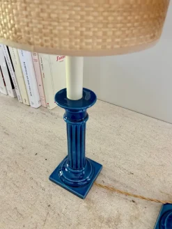 Pamono Blue Sky Ceramic Lamps, 1970, Set of 2><noscript><img width=