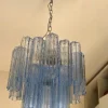 Pamono Blue Tronchi Murano Glass Chandelier in Venini Style by Simoeng> Ceiling Lights