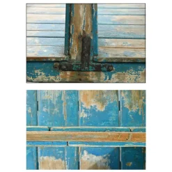 Pamono Blue Wooden Double School Desk><noscript><img width=