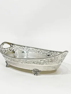 Sale Pamono Boat-Shaped Silver Bread Basket from N.S. Gotlieb