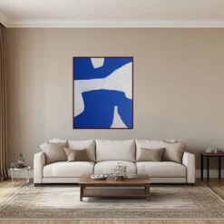 Pamono Bodasca, Blue Abstract Composition, 2025, Acrylic on Canvas><noscript><img width=