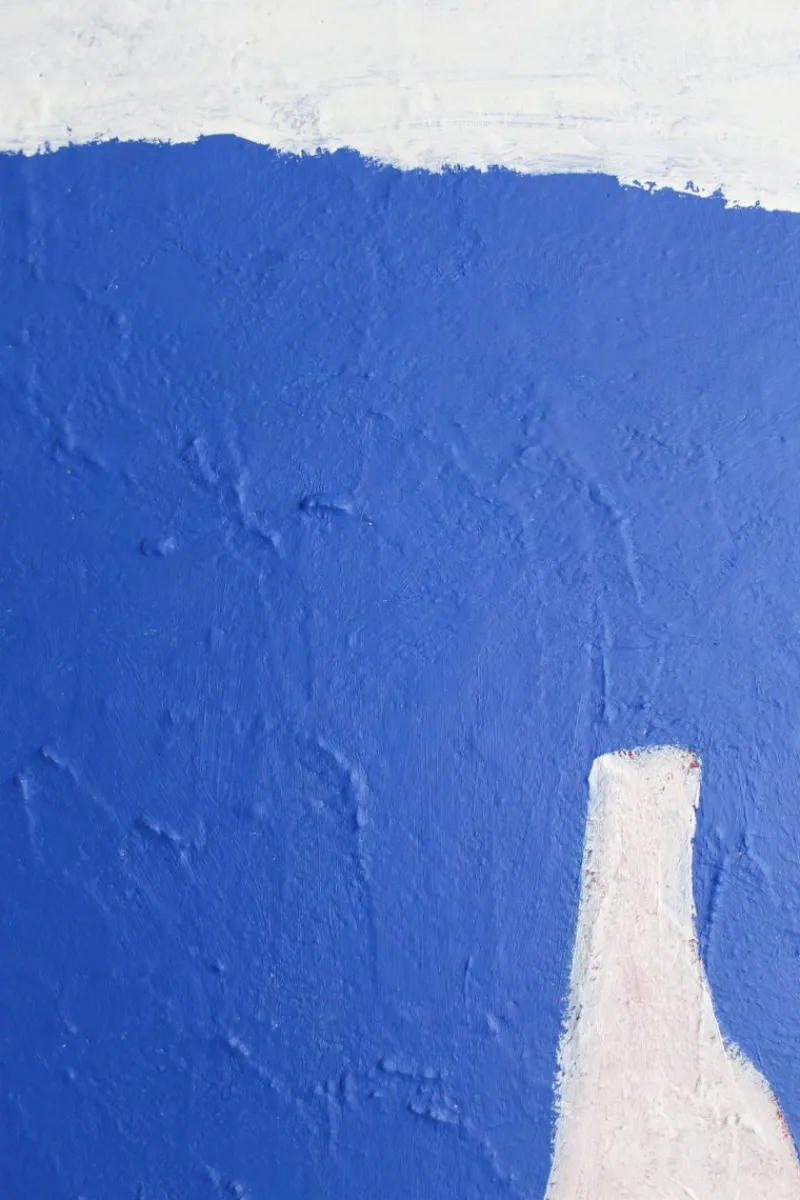Pamono Bodasca, Blue Abstract Composition, 2025, Acrylic on Canvas> Abstraction