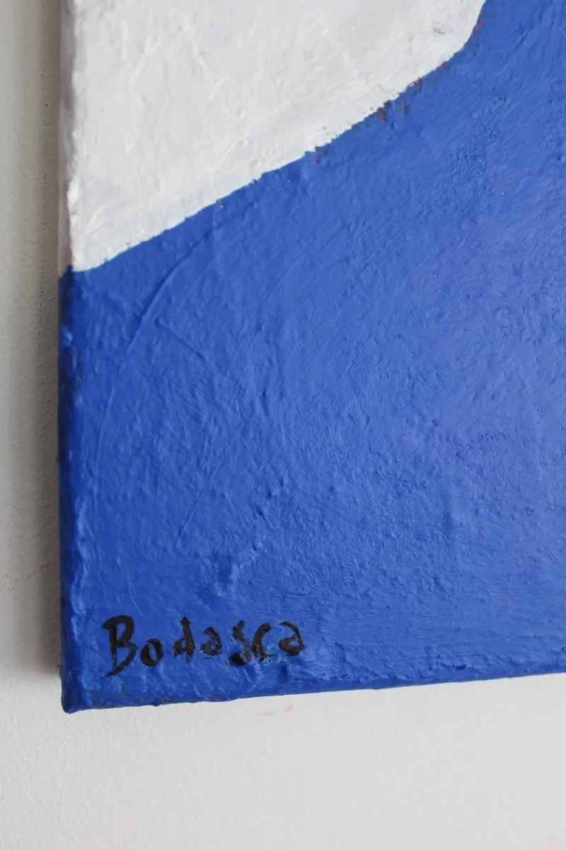 Pamono Bodasca, Blue Abstract Composition, 2025, Acrylic on Canvas> Abstraction