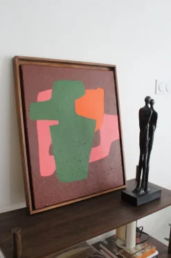 Online Pamono Bodasca, Brick Abstract Composition, Acrylic on Stretched Canvas, 2025