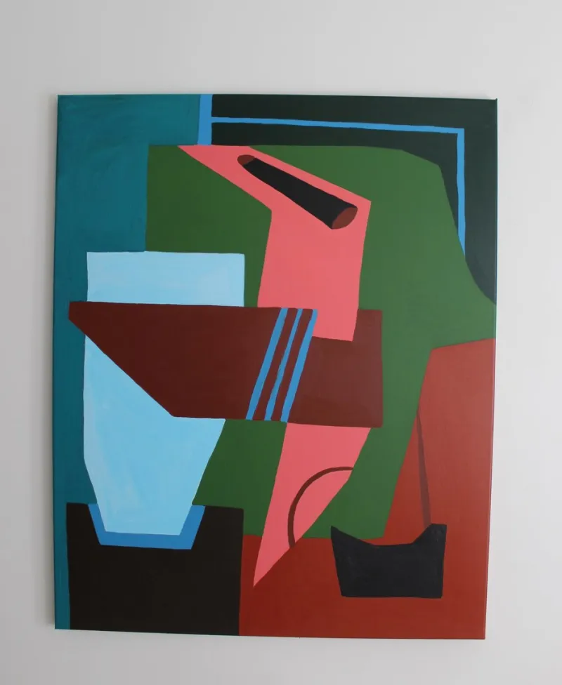 Pamono Bodasca, Colorful Abstract Clarity, 2025, Acrylic on Canvas> Abstraction