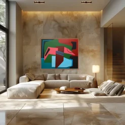 Pamono Bodasca, Colorful Abstract Clarity, 2025, Acrylic on Canvas><noscript><img width=