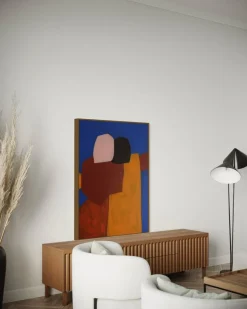 Pamono Bodasca, Figurative Blue Composition, 2025, Acrylic on Canvas><noscript><img width=