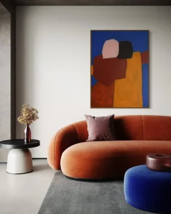 Pamono Bodasca, Figurative Blue Composition, 2025, Acrylic on Canvas><noscript><img width=