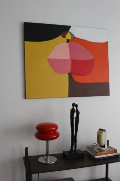 Pamono Bodasca, Lips, 2025, Acrylic on Stretched Canvas> Abstraction|Painting