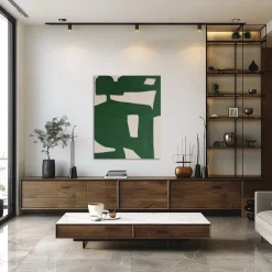 Discount Pamono Bodasca, Minimalist Green Organic, 2025, Acrylic on Canvas