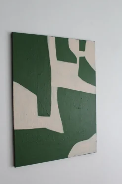 Pamono Bodasca, Organic Green Abstract 3, Acrylic on Canvas, 2025
