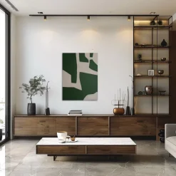 Pamono Bodasca, Organic Green Abstract 3, Acrylic on Canvas, 2025