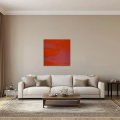Pamono Bodasca, Pink-Orange, Acrylic on Canvas, 2025><noscript><img width=