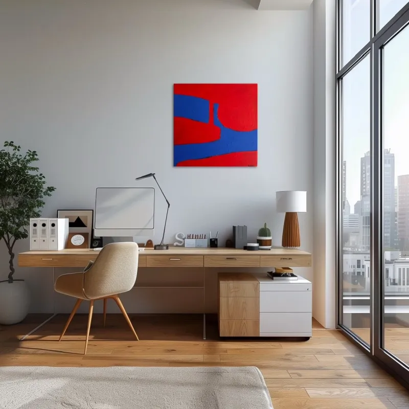 New Pamono Bodasca, Red Shape, 2025, Acrylic on Canvas