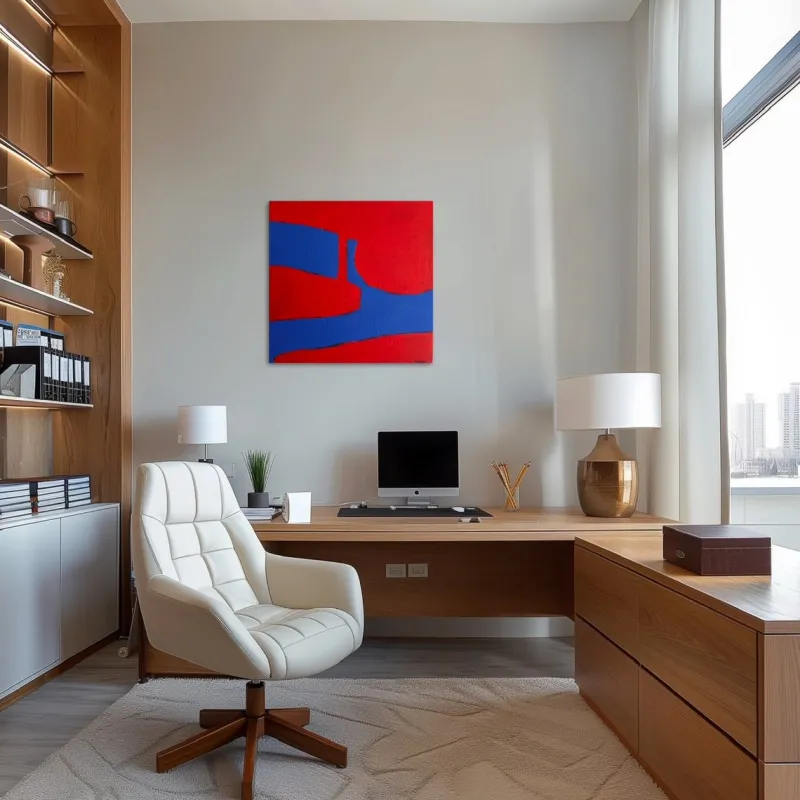 New Pamono Bodasca, Red Shape, 2025, Acrylic on Canvas