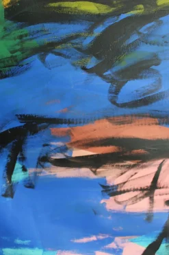 Pamono Bodasca, Summer Garden, Acrylic on Unstretched Canvas, 2025><noscript><img width=