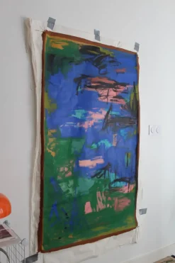 Pamono Bodasca, Summer Garden, Acrylic on Unstretched Canvas, 2025><noscript><img width=