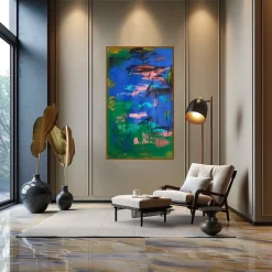 Pamono Bodasca, Summer Garden, Acrylic on Unstretched Canvas, 2025><noscript><img width=