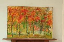 Pamono Bodin, Autumn Forest, 1960s, Oil on Panel, Framed> Mid-Century