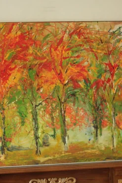 Pamono Bodin, Autumn Forest, 1960s, Oil on Panel, Framed><noscript><img width=