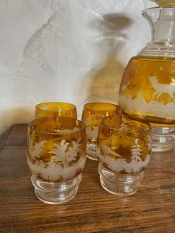 Pamono Boheme Crystal Liquor Service Set, 1920s, Set of 8><noscript><img width=