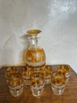 Pamono Boheme Crystal Liquor Service Set, 1920s, Set of 8><noscript><img width=