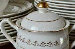 Pamono Bohemian Claire Dinner Service in Faïence from Sarreguemines France, Set of 43><noscript><img width=
