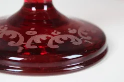 Pamono Bohemian Crystal Glass Set in Ruby Red and Yellow, 1880s, Set of 3><noscript><img width=