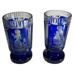 Discount Pamono Bohemian Crystal Glasses, 1900, Set of 2