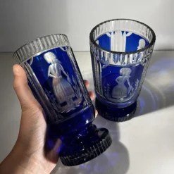 Discount Pamono Bohemian Crystal Glasses, 1900, Set of 2
