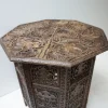 Pamono Bohemian Eastern Anglo-Indian Hand Carved Wooden Octagonal Side Table, 1900s> Coffee & Side Tables