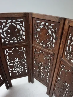 Pamono Bohemian Eastern Anglo-Indian Hand Carved Wooden Octagonal Side Table, 1900s><noscript><img width=