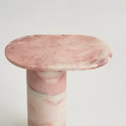 Clearance Pamono Bold Pink Marble Side Table from Kiwano Concept