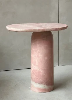 Clearance Pamono Bold Pink Marble Side Table from Kiwano Concept