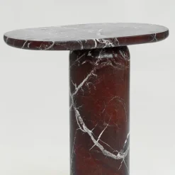 Outlet Pamono Bold Rosso Levanto Marble Side Table from Kiwano Concept