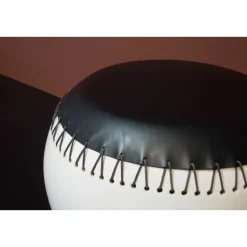 Online Pamono Bombo 3 Coffee Table and Stool in Enamelled Stoneware and Leather by Oscar Maschera