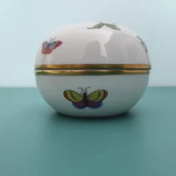 Best Pamono Bonbonniere with Handpainted Herend Rothschild Pattern, 1970s