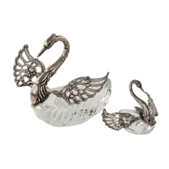 Clearance Pamono Bonbonnieres Swans Salt Cellars, Set of 2