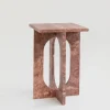 Best Pamono Bond Side Table in Red Travertine from Kiwano Concept