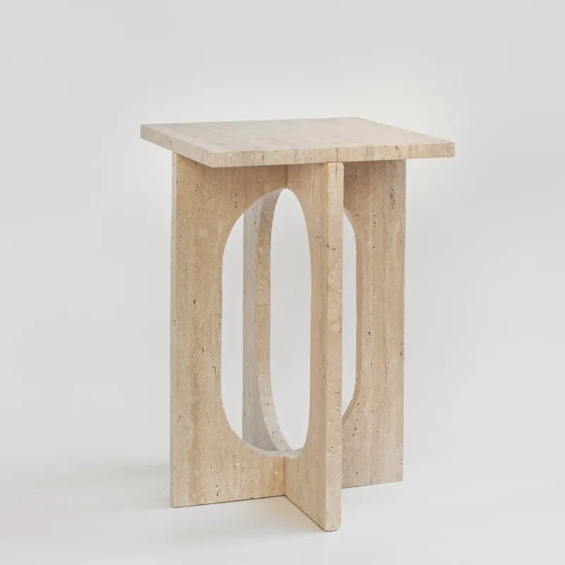 New Pamono Bond Side Table in Travertine from Kiwano Concept