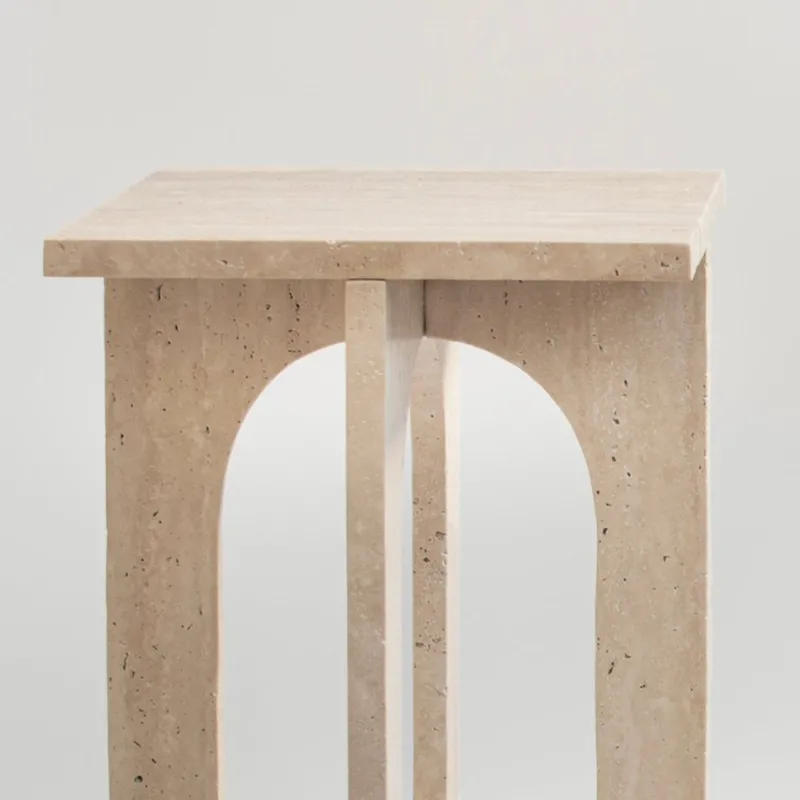 New Pamono Bond Side Table in Travertine from Kiwano Concept