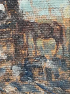 Pamono Bonfatti, Caravan, 20th Century, Oil Painting on Canvas><noscript><img width=