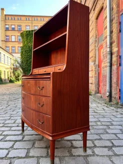 Pamono Bookcase with Secretary and Chest of Drawers in Teak, Denmark> Shelves & Wall Units