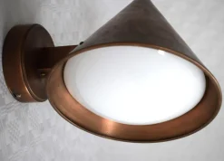 Pamono Boom Outdoor Wall Lamp in Copper from Bega, 1990s><noscript><img width=