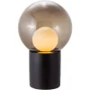 New Pamono Boule High Smoky Grey Opal White Black Floor Lamp by Pulpo