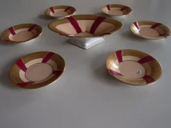 Pamono Bowl and Small Plates from Schlagenwald, 1930s, Set of 7> Serving Dishes